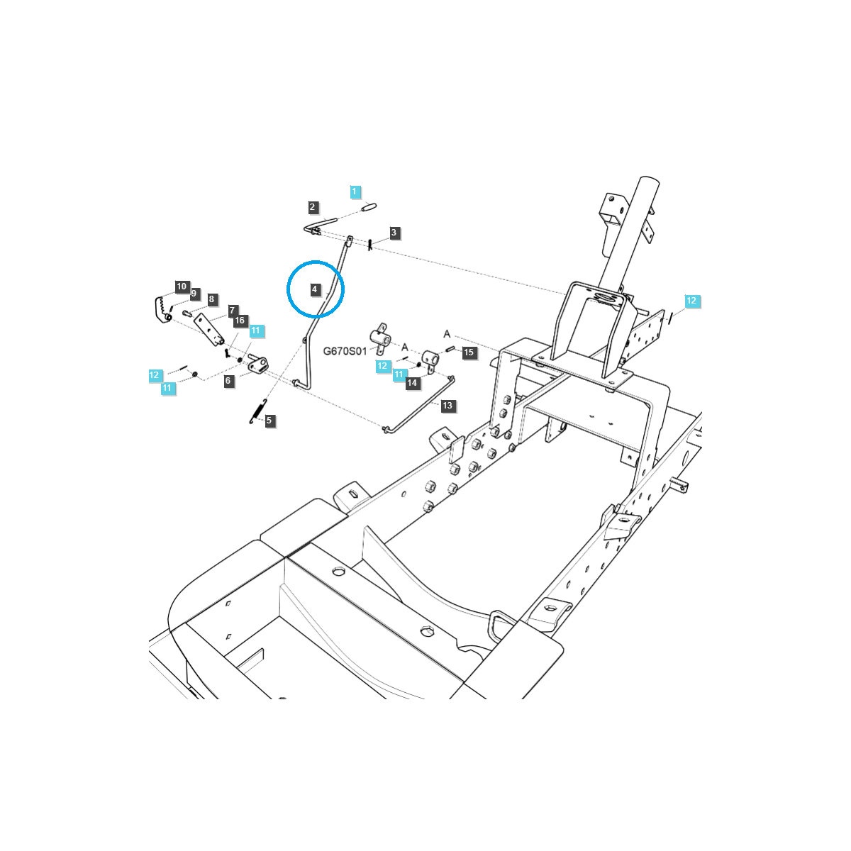 Cięgno tempomatu / TRG292 / LS Tractor 40285273