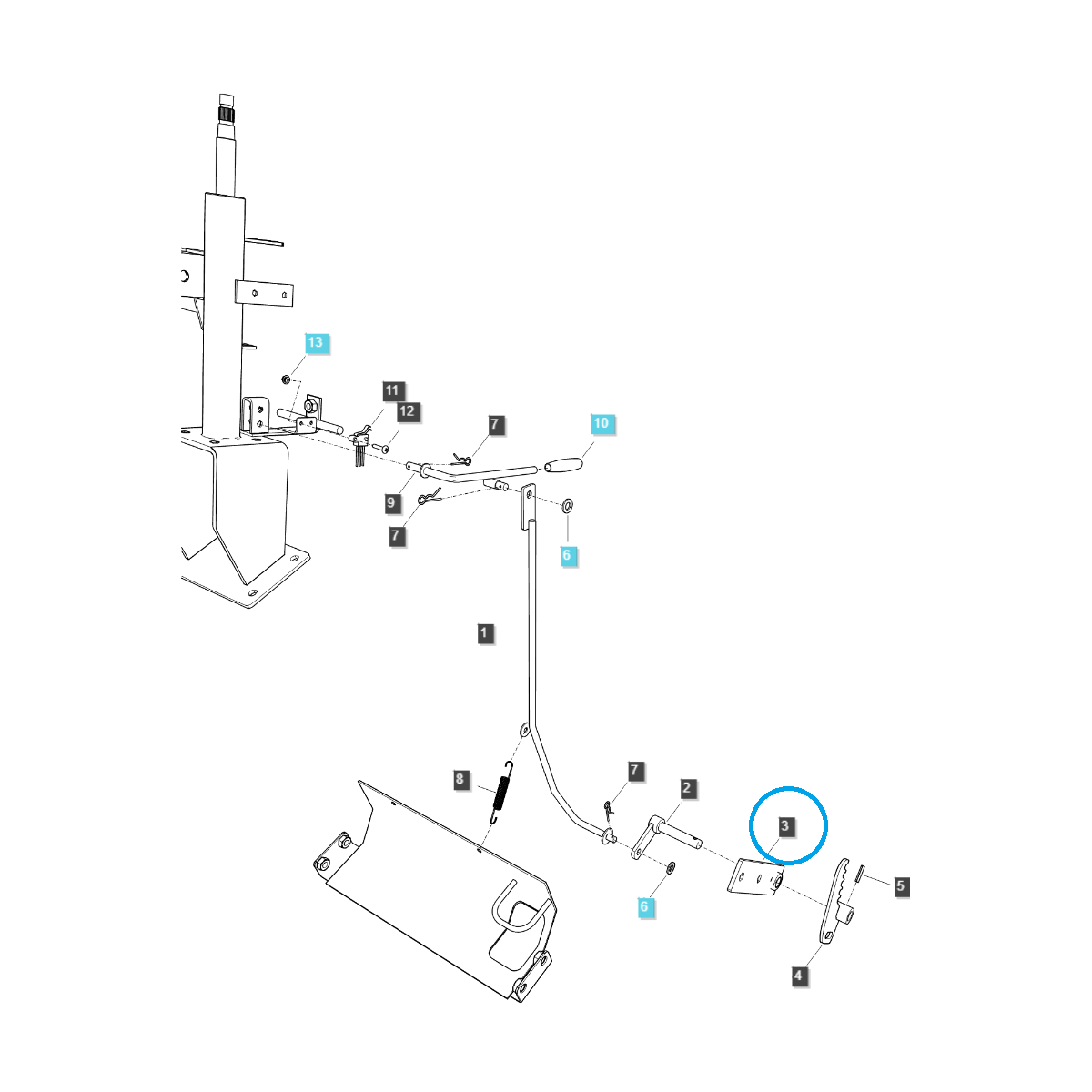 Feststellbremsenhalterung / TRG670 / Ls Traktor 40232603