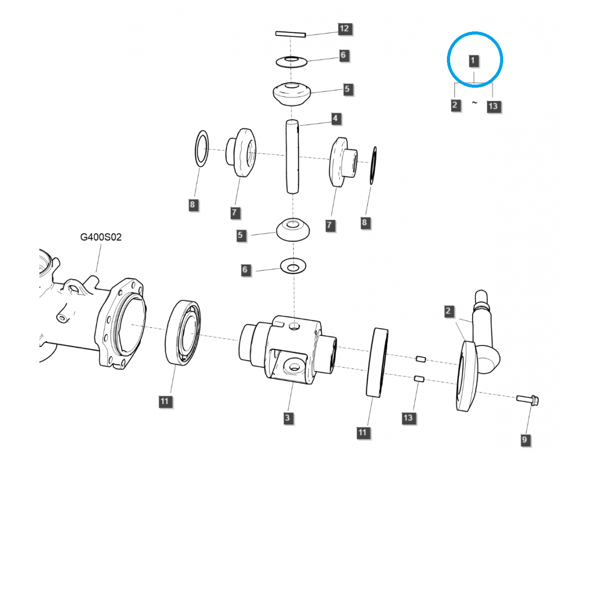 Vorderdifferential / G400 / Ls Traktor 40406970