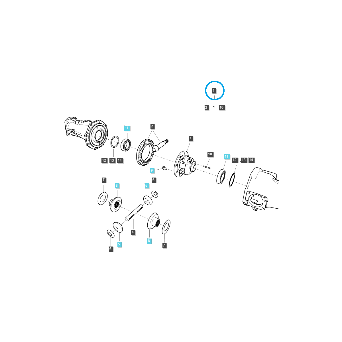 Přední diferenciál / G400 / Ls Traktor 40347936