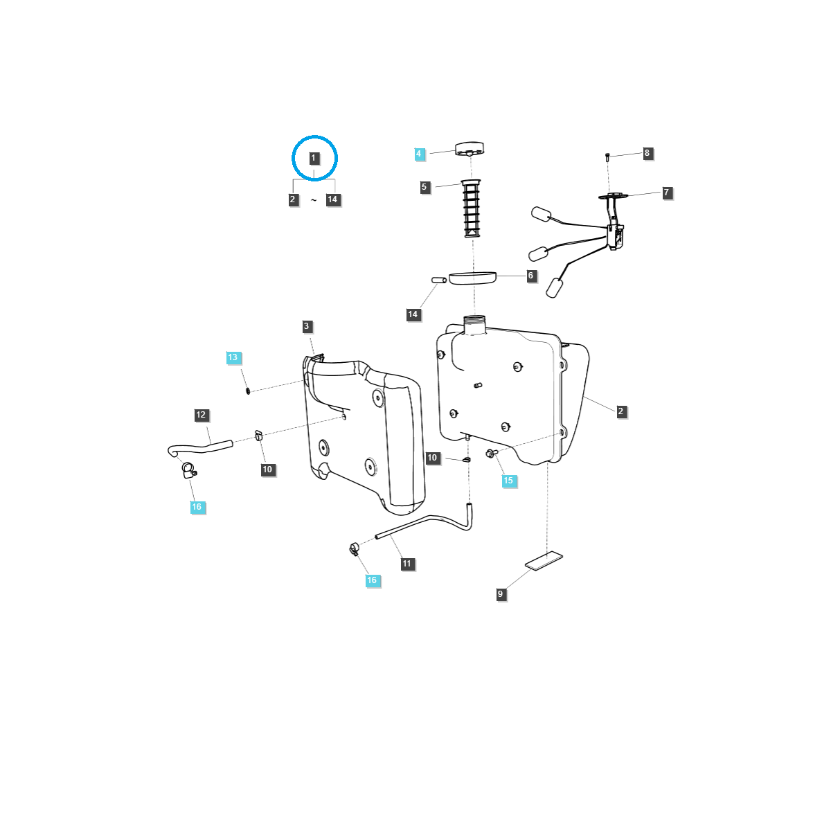 Kraftstofftank / G040 / Ls Traktor 40194044