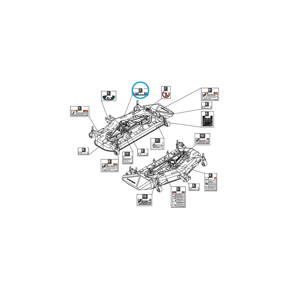 Autocollant emblème / G980 / Tracteur Ls 40407824