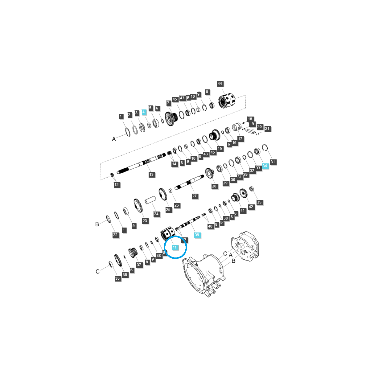 P/Shuttle Clutch / TRG281 / LS Tractor / No. 40214674