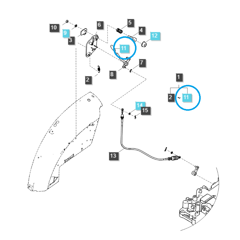 andere hydrauliksystem - Hubhebelknopf / TRG825 / LS Traktor / Nr. 40424319