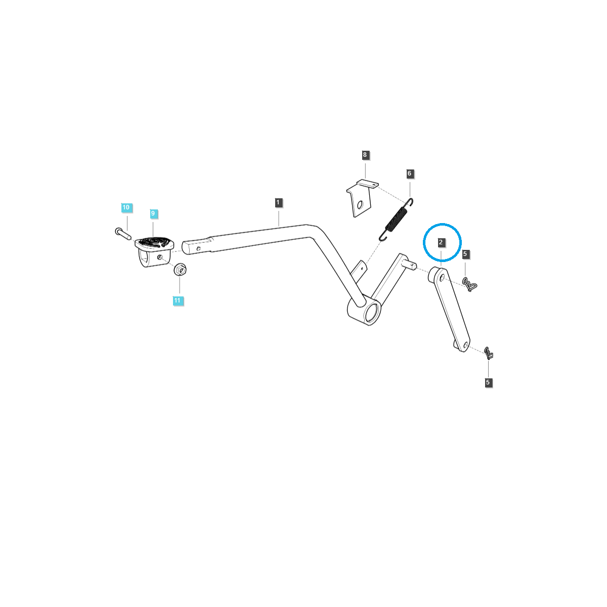 Blocage de différentiel robuste / TRG320 / Tracteur LS / N° 40195614