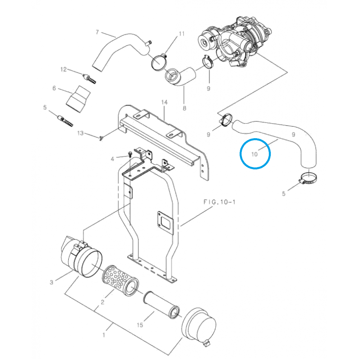 Potrubí, sání vzduchu / TRG190 / Ls Traktor 40007249