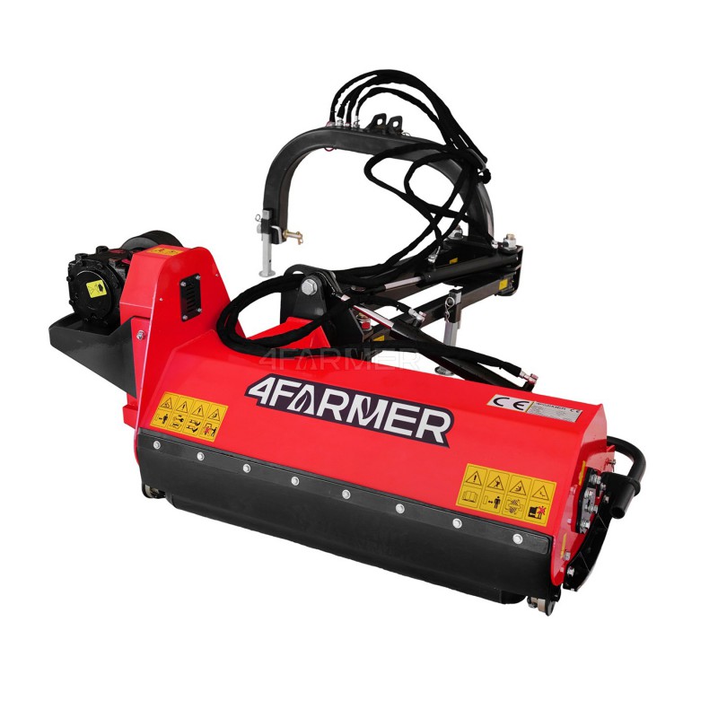 agfagl posterior lateral - AGLK 105 4FARMER light flail mower on the boom - red