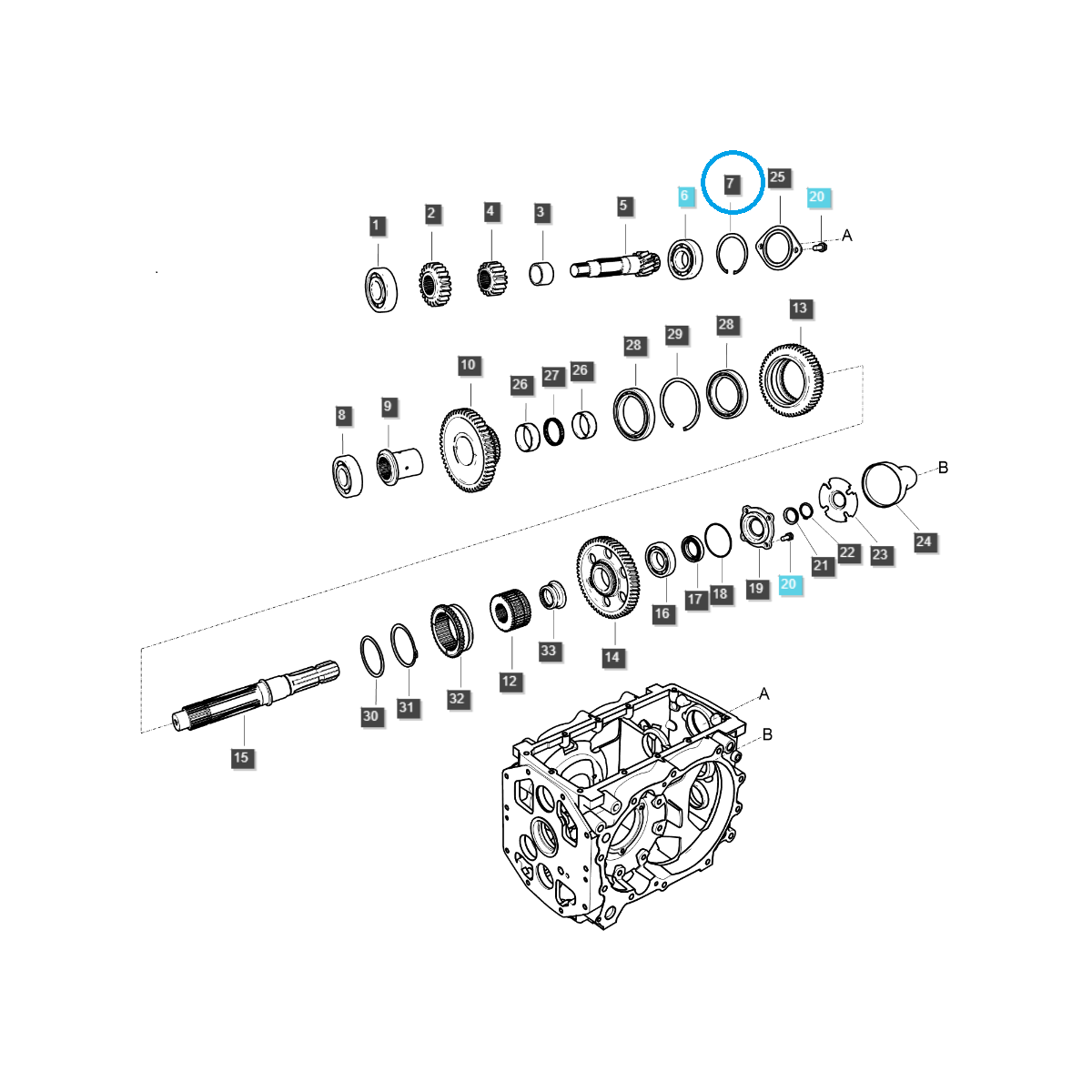 Anillo elástico Ø 80 / S811080001 / Ls Tractor 40029303