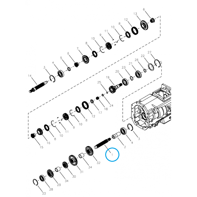 wałki - Intermediate Shaft / TRG281 / Ls Tractor 40031336