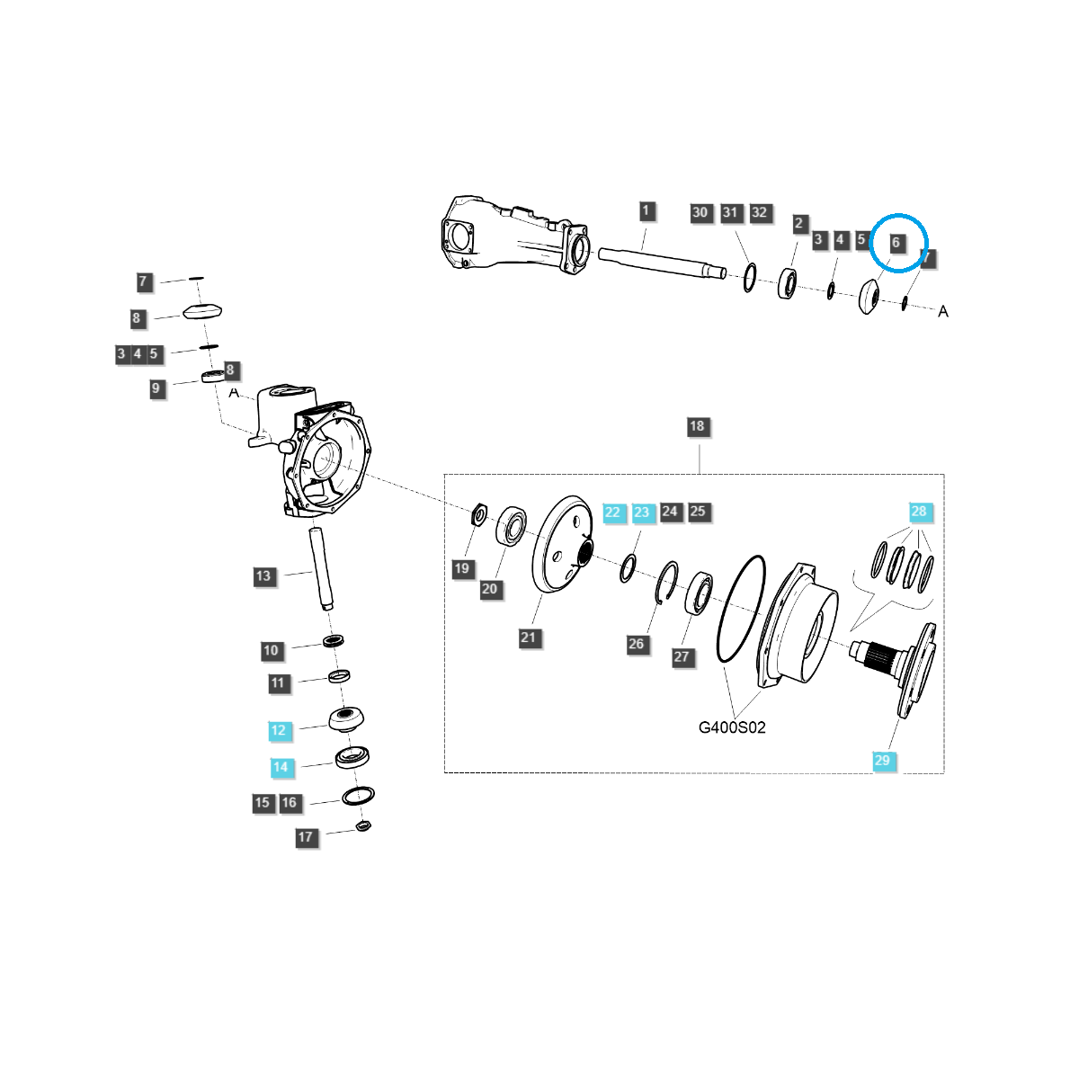 Kettenrad, Kegelrad 14Z / TRG400 / LS Traktor 40347940