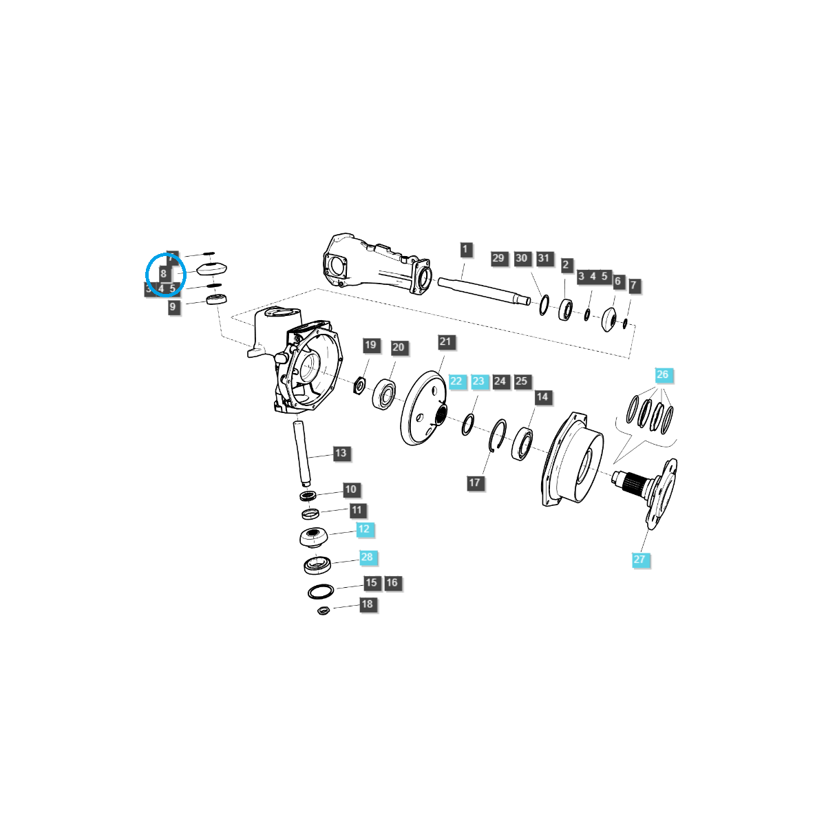 Sprocket, bevel gear 15T / TRG400 / Ls Tractor 40347941