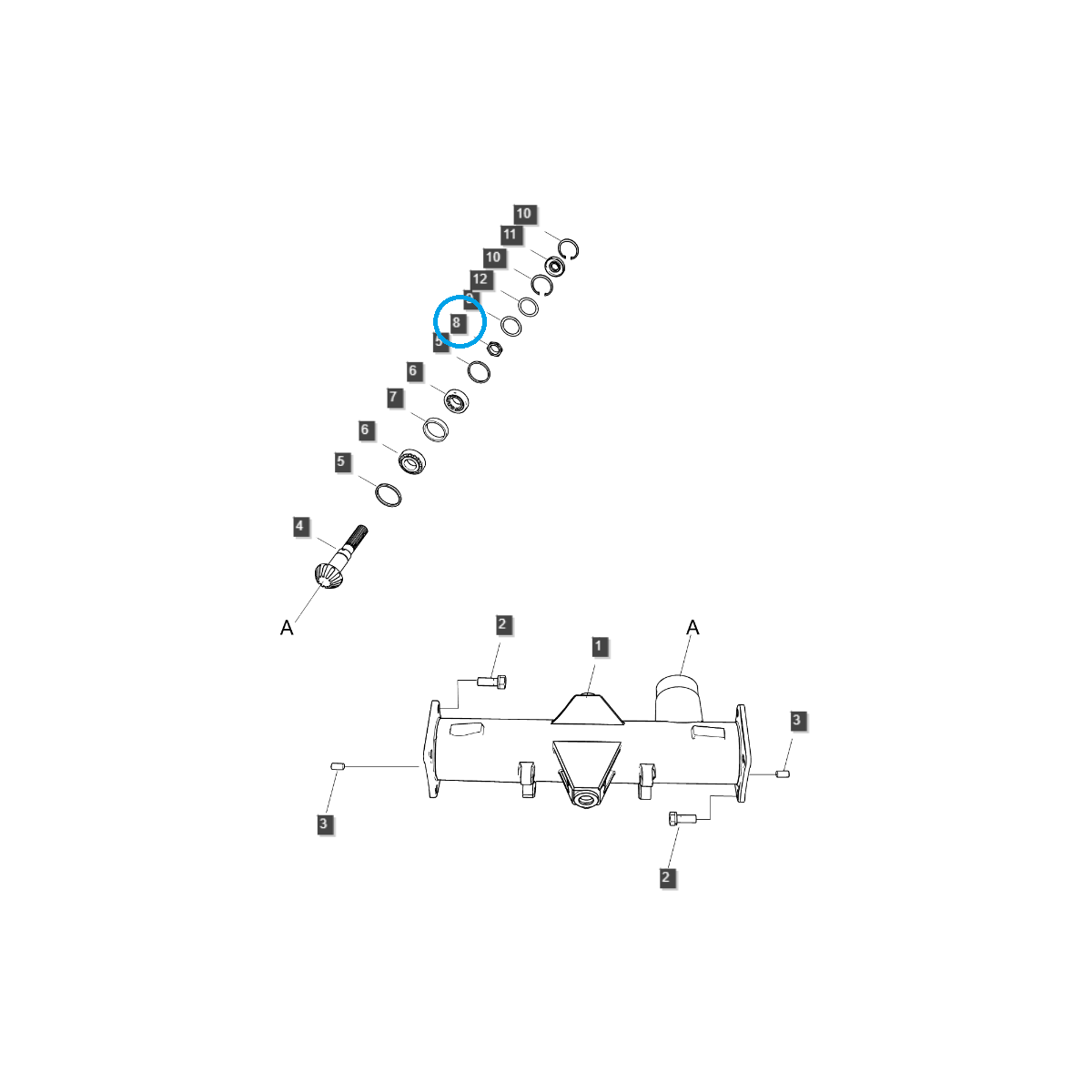 Sicherungsmutter M24 / TRG400 / LS Traktor 40195038
