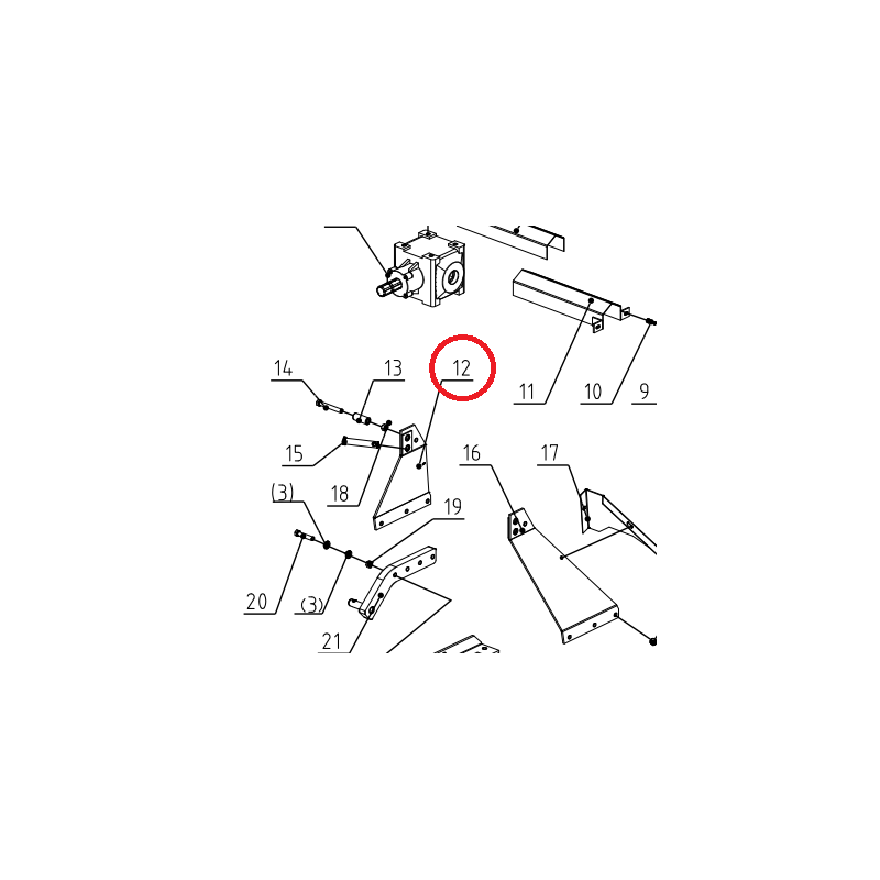 pozostale glebogryzarki - Lewy Wspornik zawieszenia glebogryzarki separacyjnej