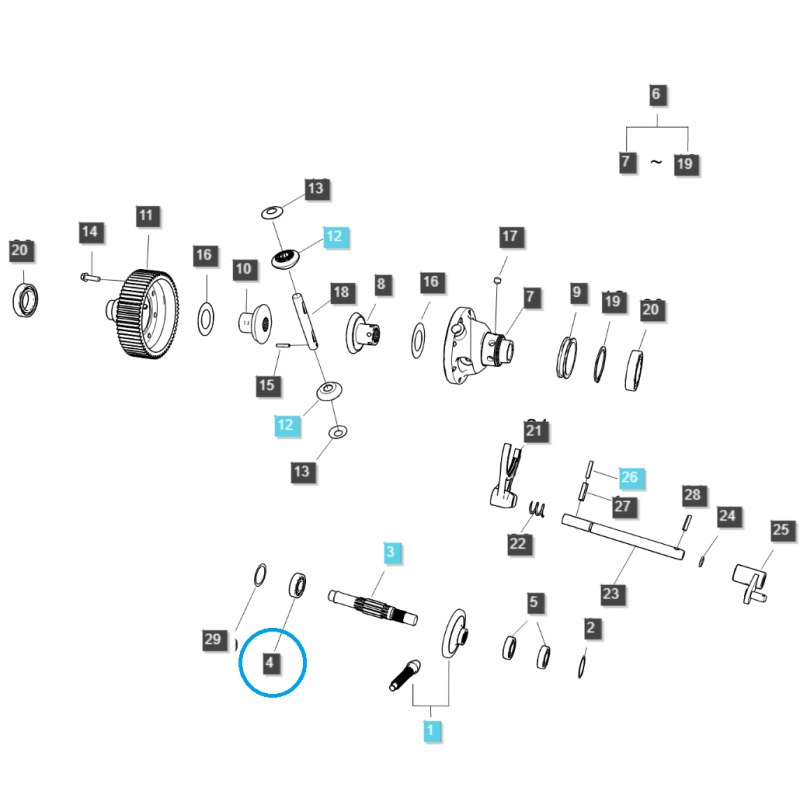 lozyska  - Łożysko kulkowe 30 x 72 x 19 / 63060H1 / A086360H1 / LS Tractor 40012667