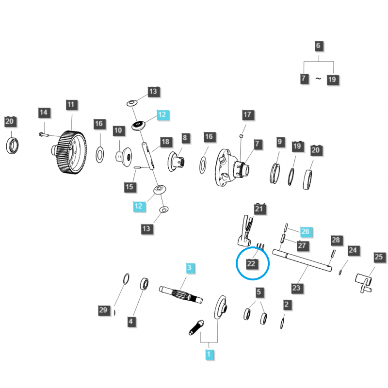 pružiny - Pružina uzávierky diferenciálu / TRG310 / Ls Traktor 40199828