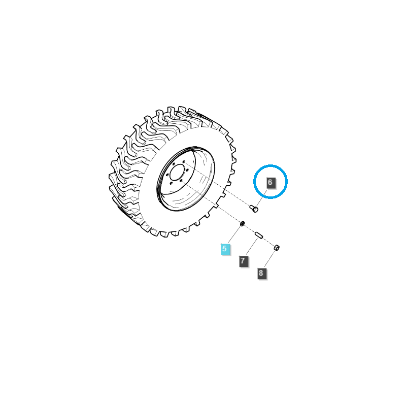 the remaining - Bolt M12 x 1.25 x 30 / S154123037 / LS Tractor 40404841
