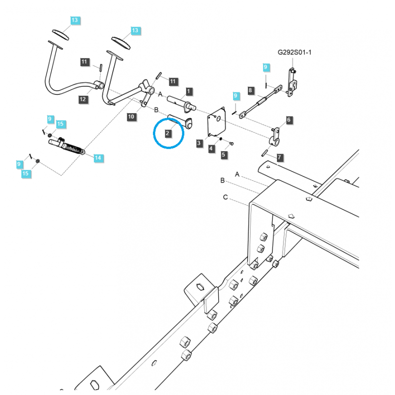 fuel tanks - Accelerator pedal cable / TRG100 / LS Tractor / no. 40275752