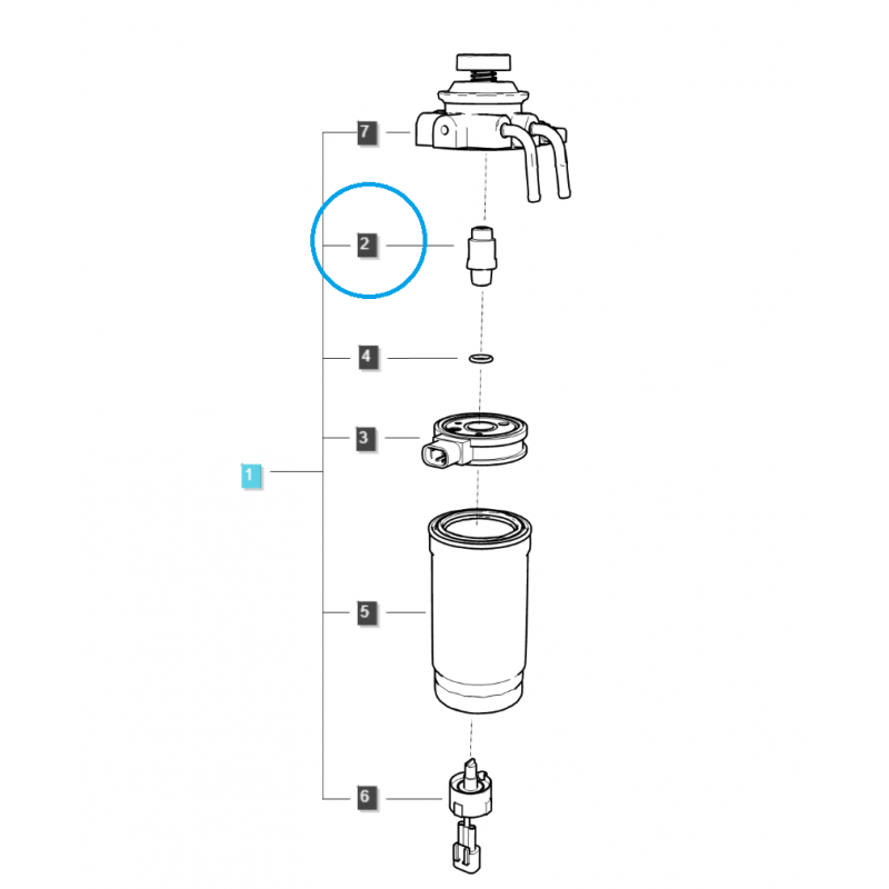 skrutky - Tlaková skrutka palivového filtra / EGQ125 / Traktor LS / č. 40331403