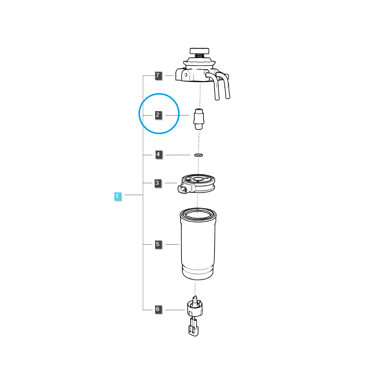 Vis de pression du filtre à carburant / EGQ125 / Tracteur LS / N° 40331403