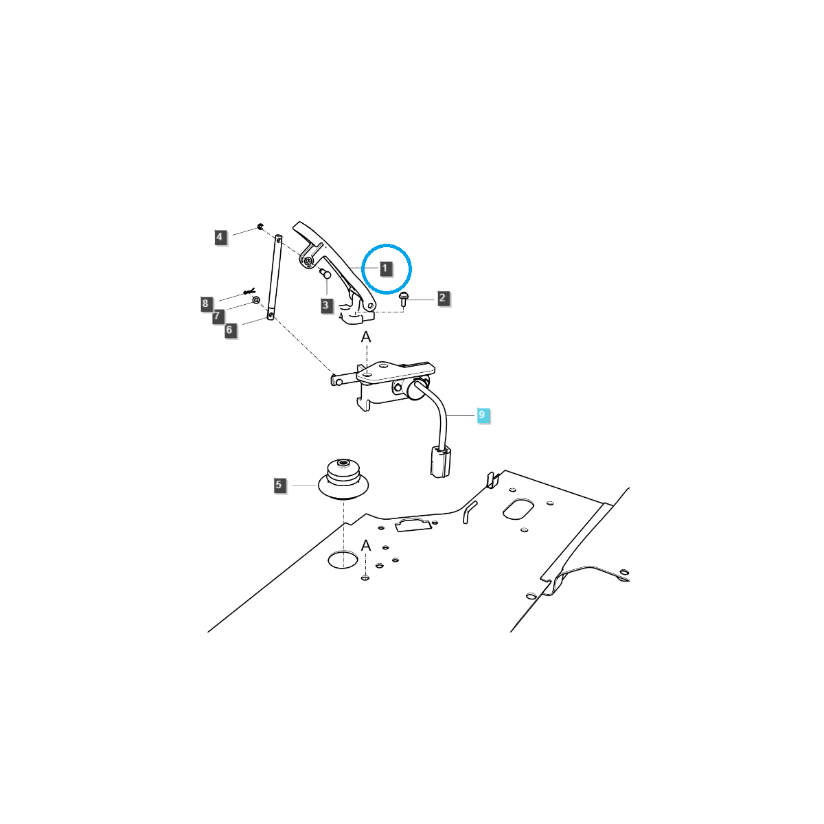 Pedał gazu / TRG100 / LS Tractor / nr 40275751