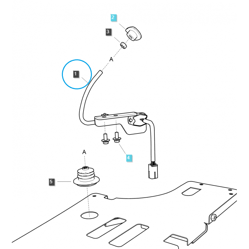 pedals and levers - Gas pedal / TRG750 / LS Tractor / LS MT3.35 / MT3.40 / MT3.50 / MT3.60 / nr 40366564