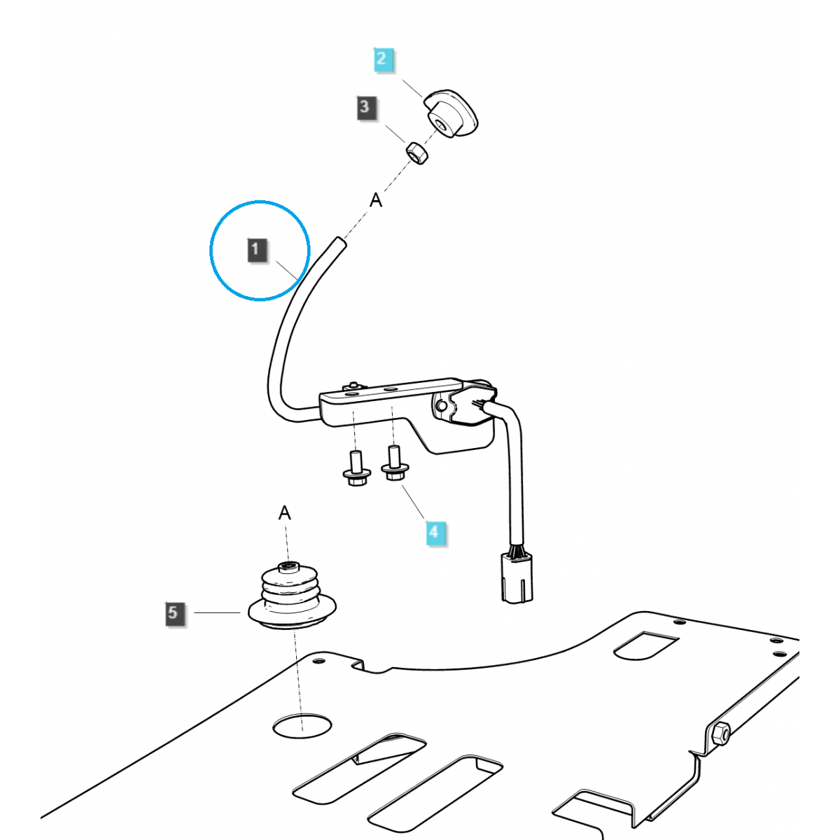 Gas pedal / TRG750 / LS Tractor / LS MT3.35 / MT3.40 / MT3.50 / MT3.60 / nr 40366564