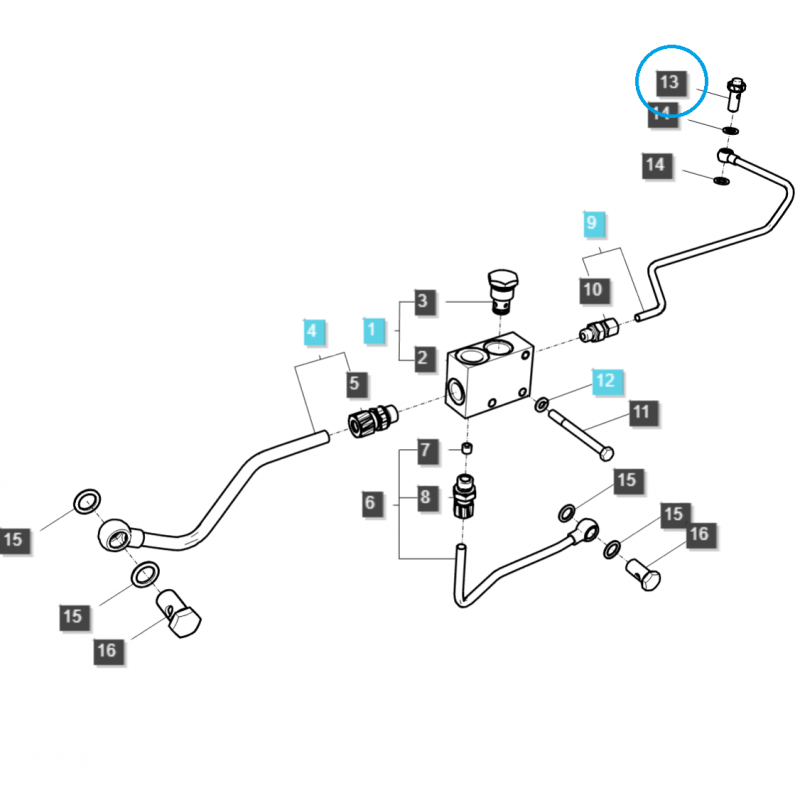 skrutky a podložky - Prepúšťacia skrutka / TRG650 / Traktor LS / č. 40221486