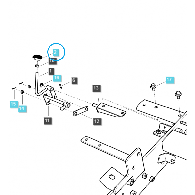 pedale und hebel - Gaspedalabdeckung / TRG100 / LS Traktor / Nr. 40426508