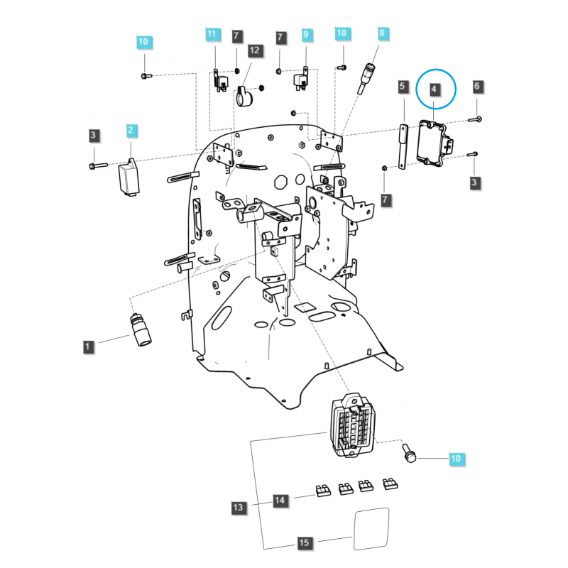 pozostale uklad elektryczny  - Kontroler elektroniczny pojazdu MEC / TRG750 / LS Tractor / nr 40521123