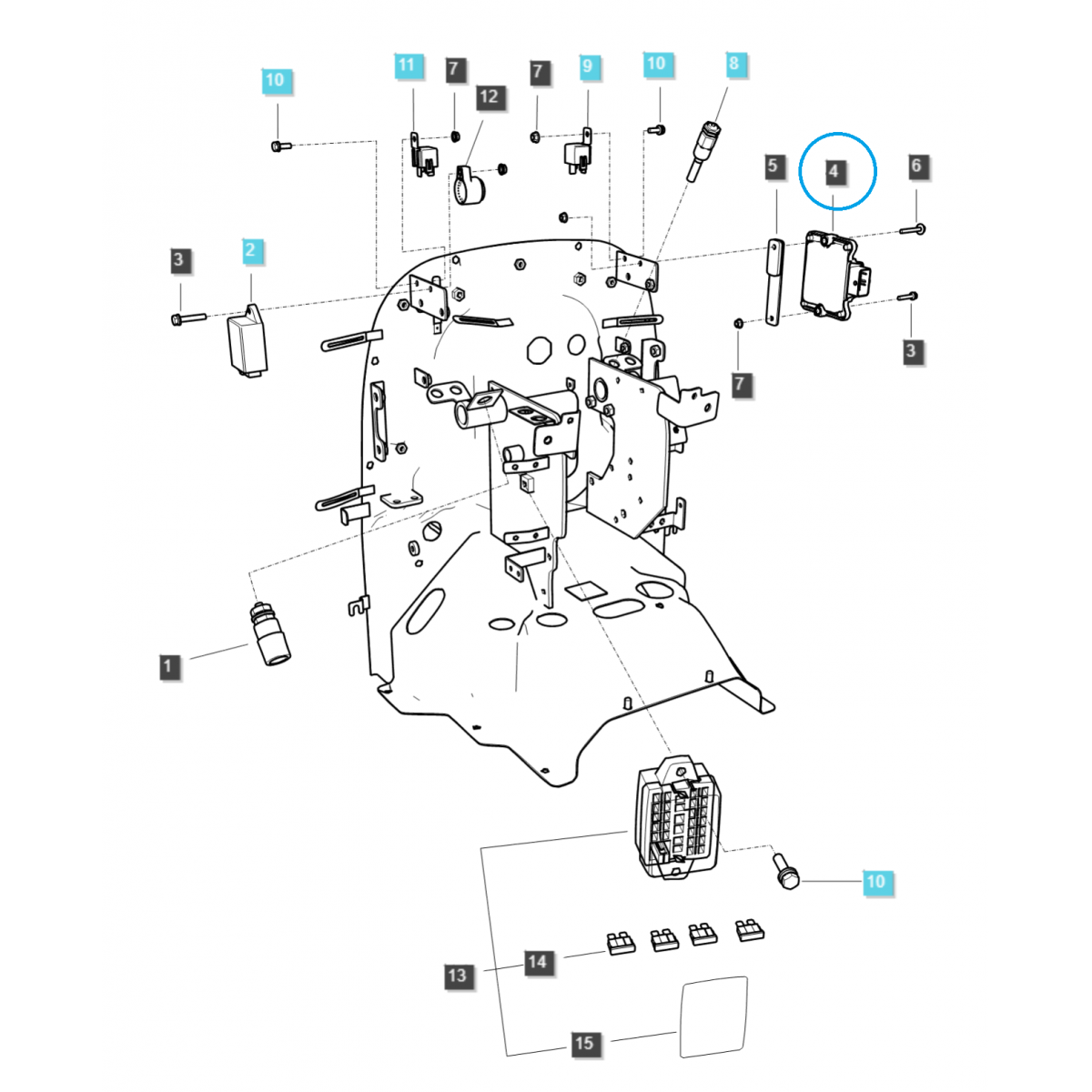 the remaining - MEC Vehicle Electronic Controller / TRG750 / LS Tractor / No. 40521123