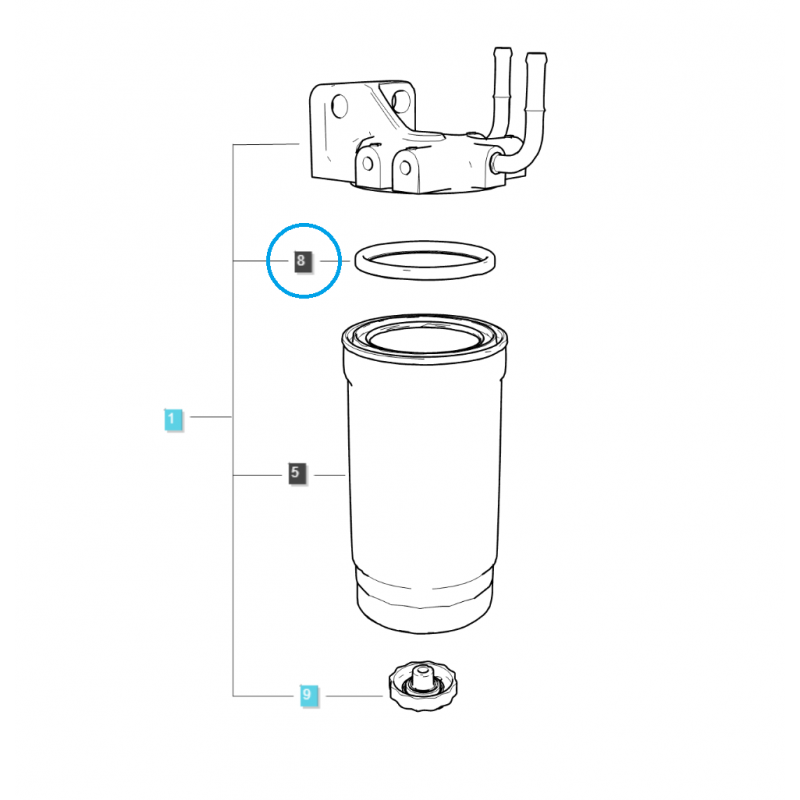 ostatní palivový systém - Těsnění palivového filtru / EGQ125 / Traktor LS / Č. 40362129