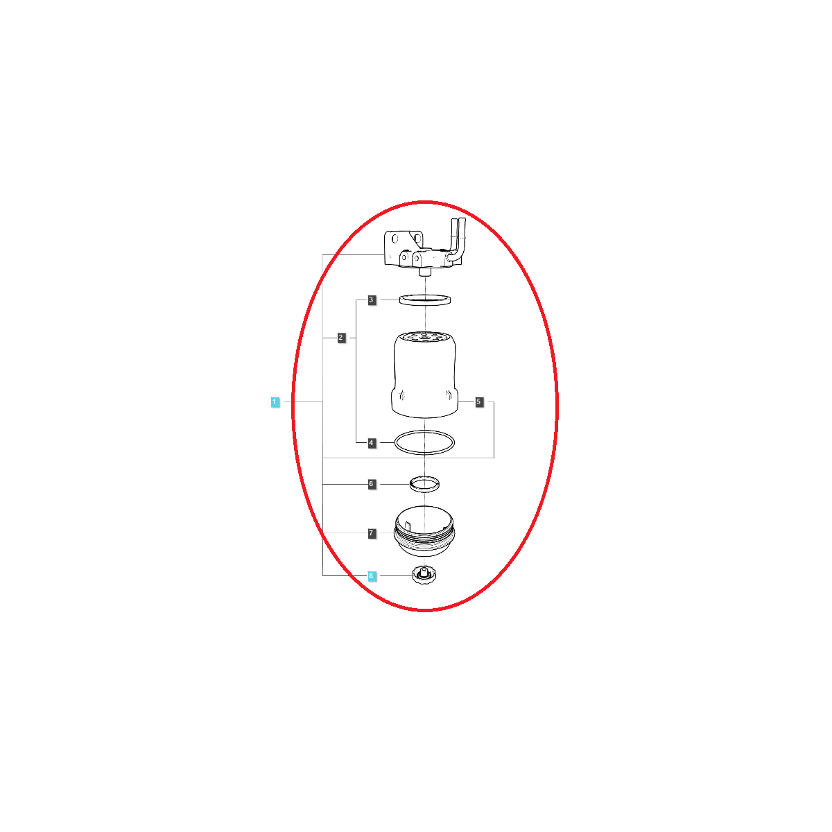 Filtre à carburant principal / EGQ125 / Ls Tractor 40407355