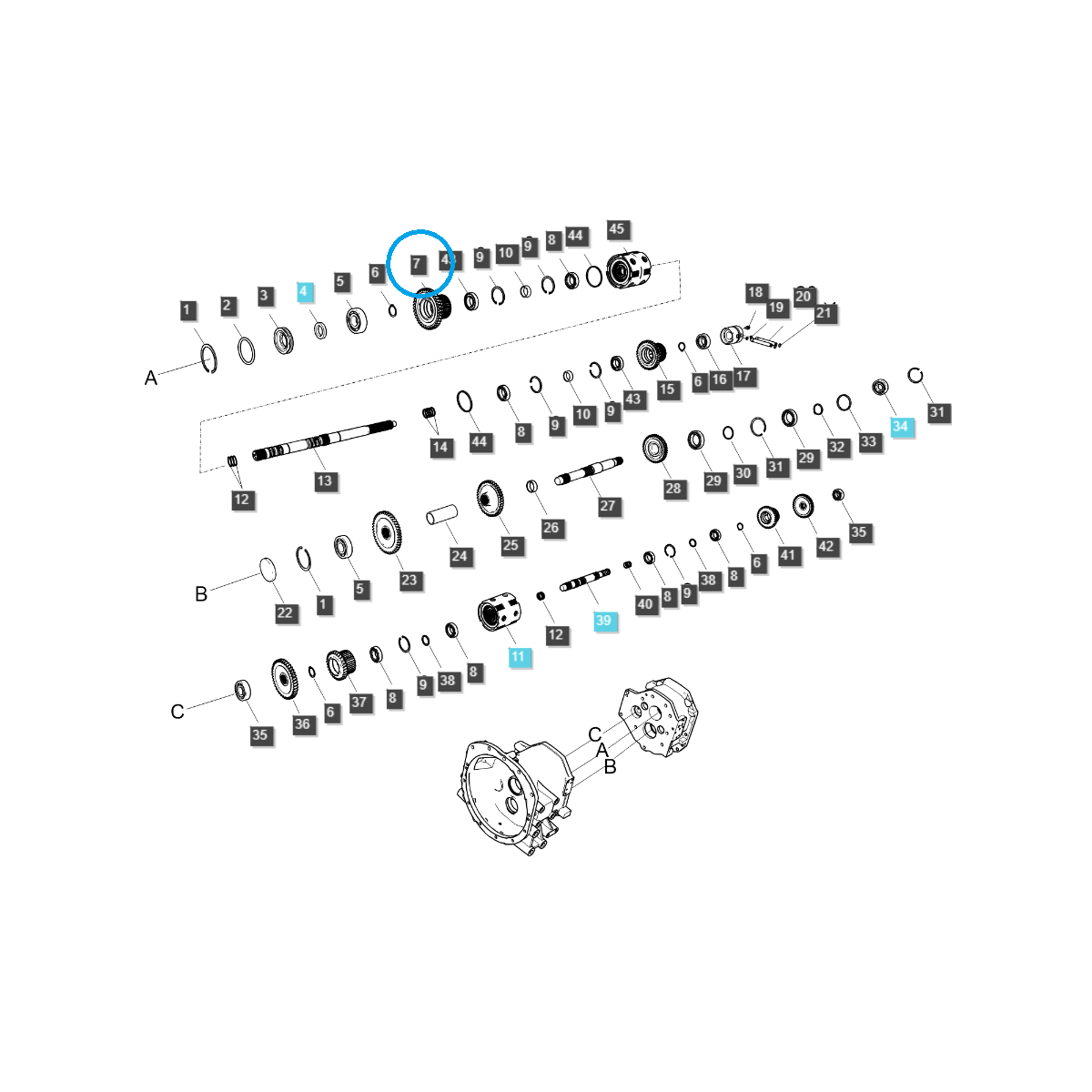 Ozubené koleso / R/DRV (39R) / TRG281 / Ls Traktor 40220407