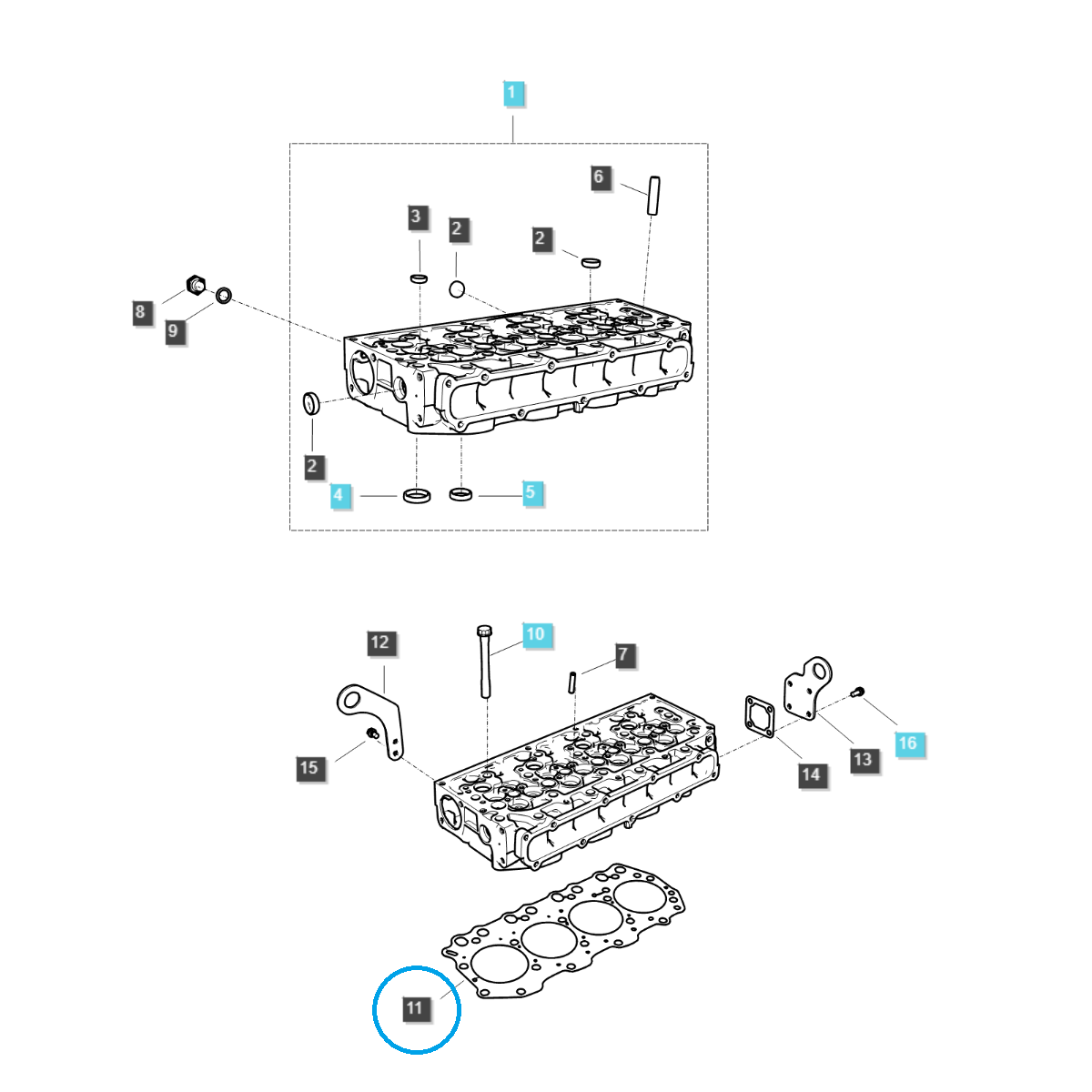 Head gasket / EGQ116 / Ls Tractor 40217410