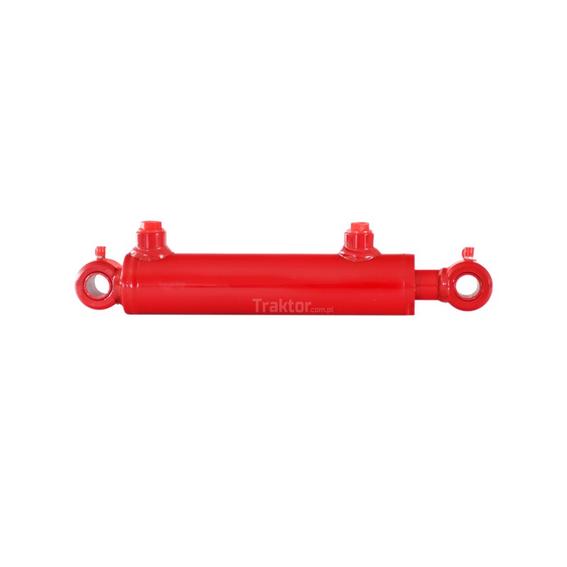 actuators - Double-acting hydraulic cylinder / 295 mm / HC2-135-295-25-50 - red