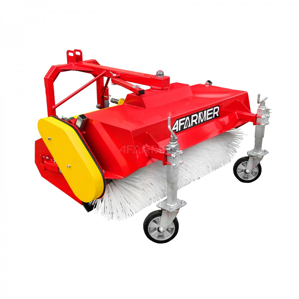 120 cm sweeper for the 4FARMER tractor with a basket