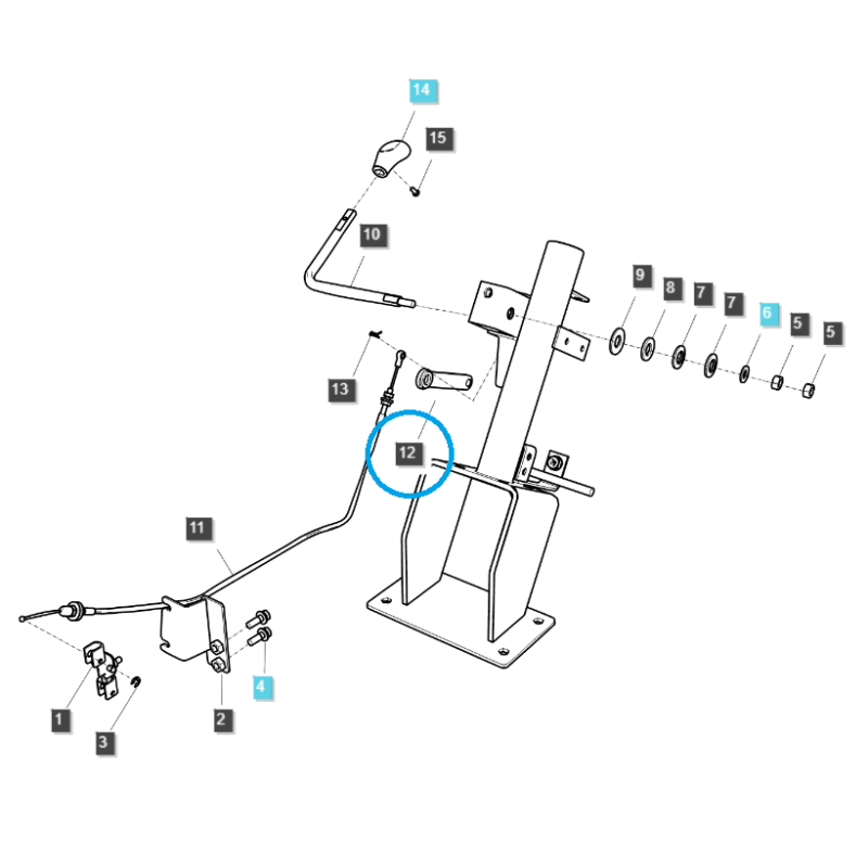 fuel tanks - Hand throttle cable / TRG100 / LS Tractor / no. 40011897