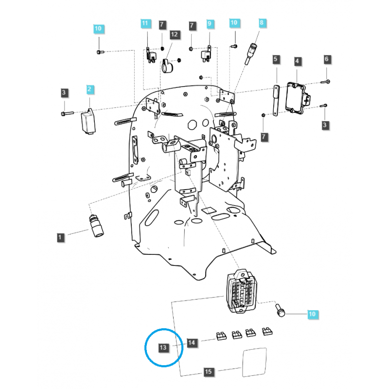poistky - Poistková skrinka / TRG750 / LS Traktor / č
