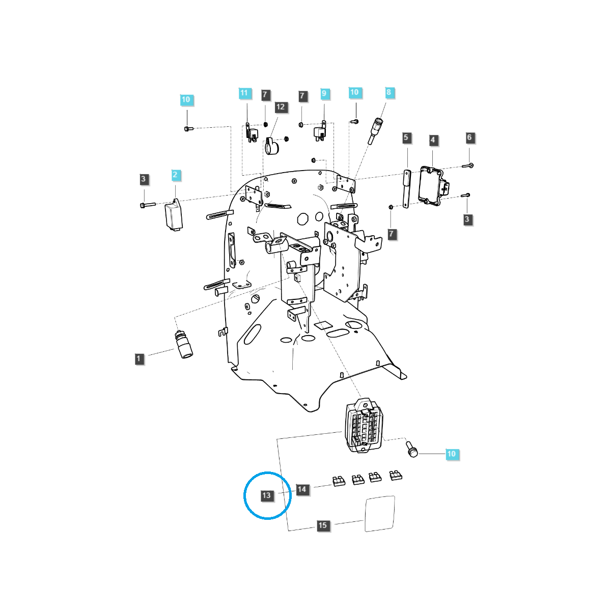 Fuse box / TRG750 / LS Tractor / no. 40309380