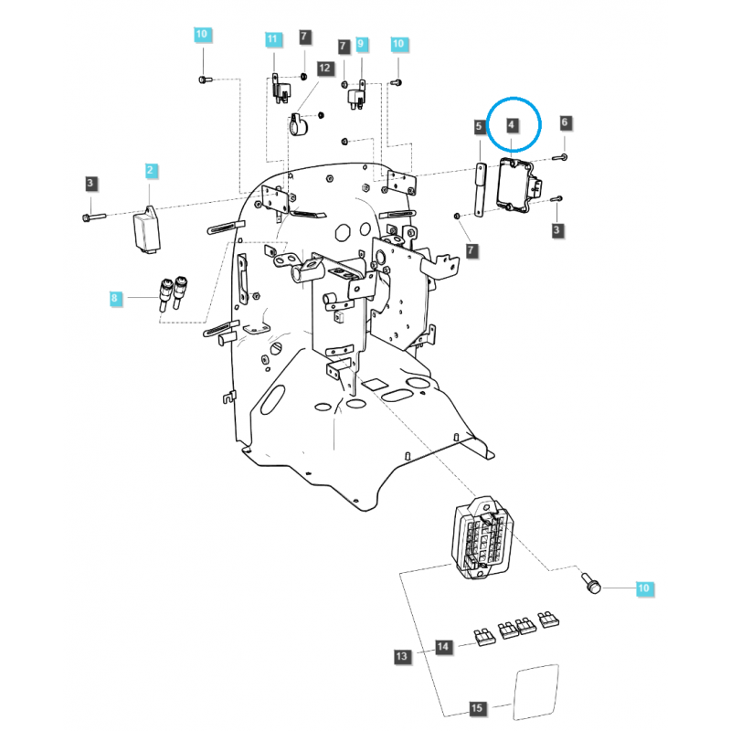 pozostale uklad elektryczny  - Kontroler elektroniczny pojazdu HST / TRG750 / LS Tractor 40521122
