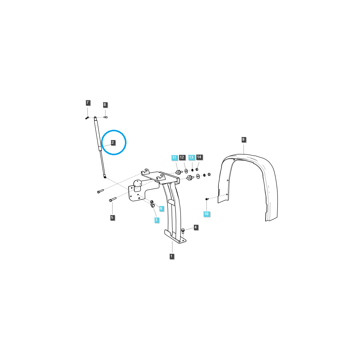 Hood actuator / TRG830 / Ls Tractor 40314848