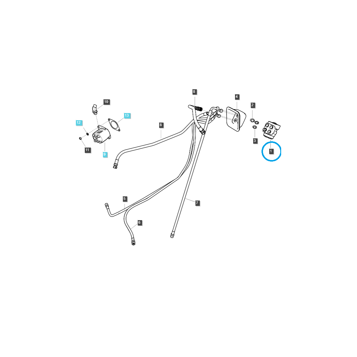 Zawór sterujący 80cc / TRG630 / LS Tractor / nr 40441981