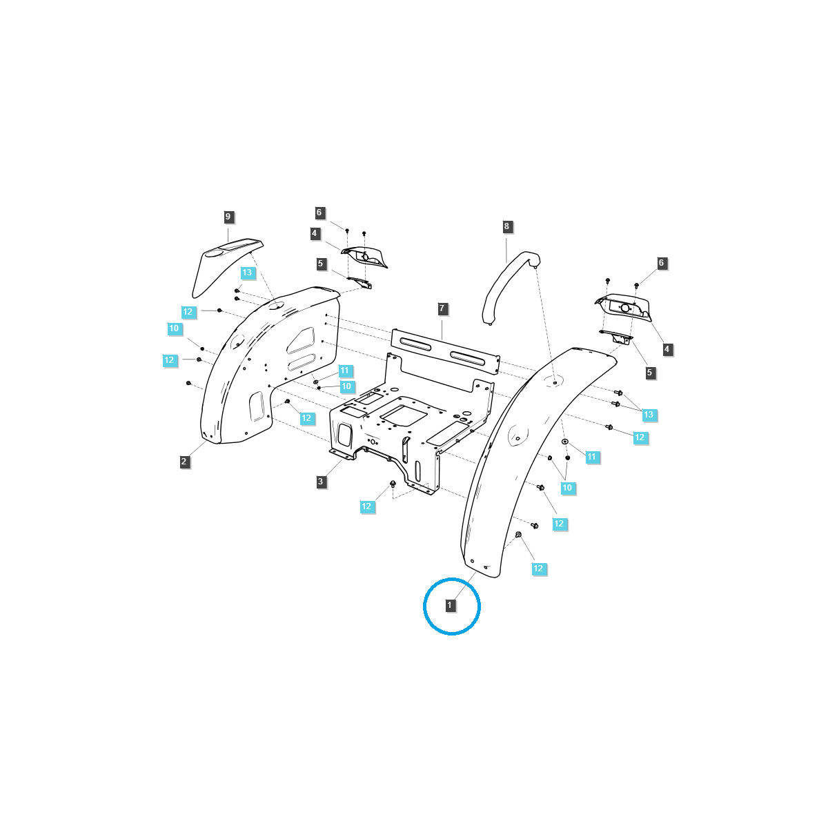 Aile gauche pour tracteurs / G870 / Ls Tractor 40027844