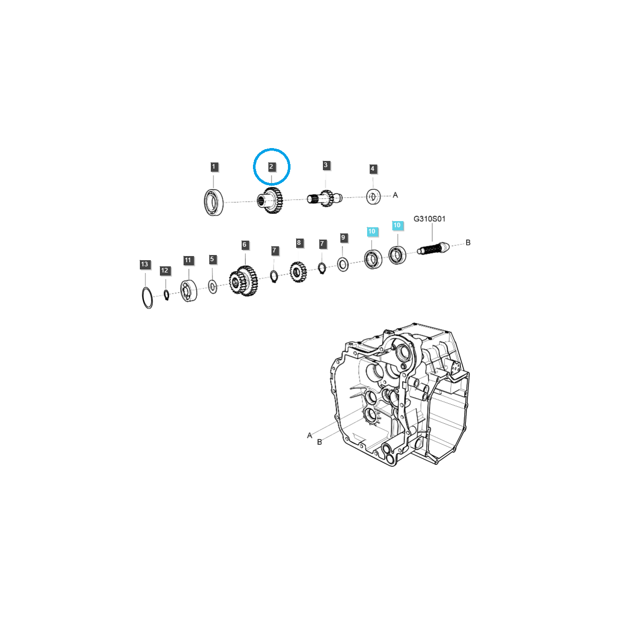 Gear (Range) Mode (DRV)28T / TRG285 / Ls Tractor 40196977