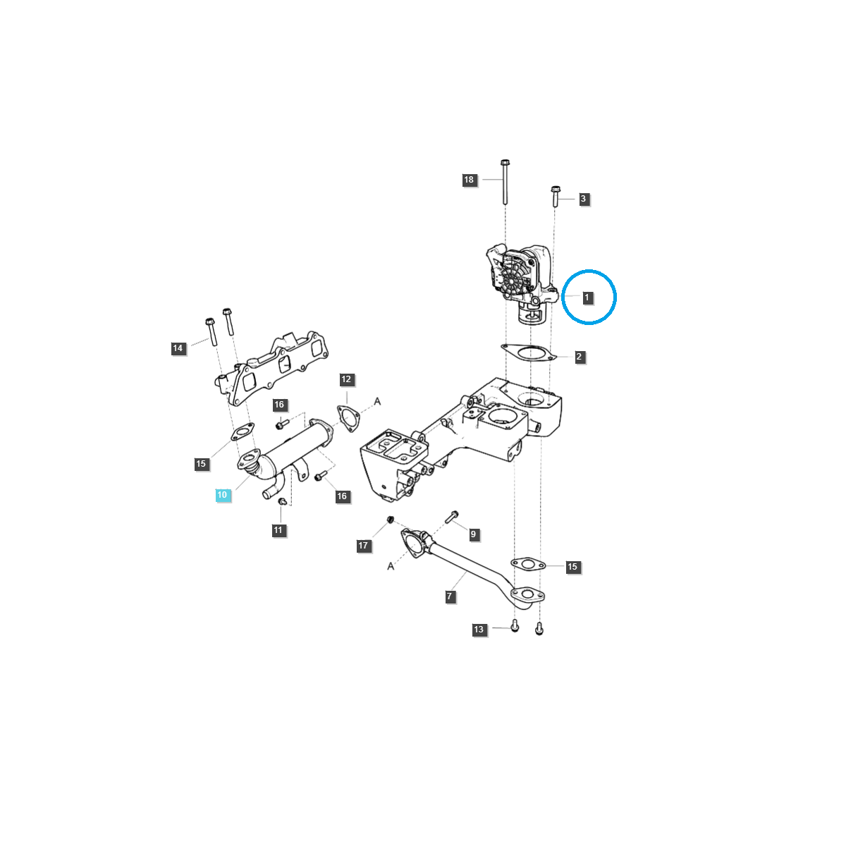 AGR-Ventil / EGQ200 / Ls Traktor 40446187