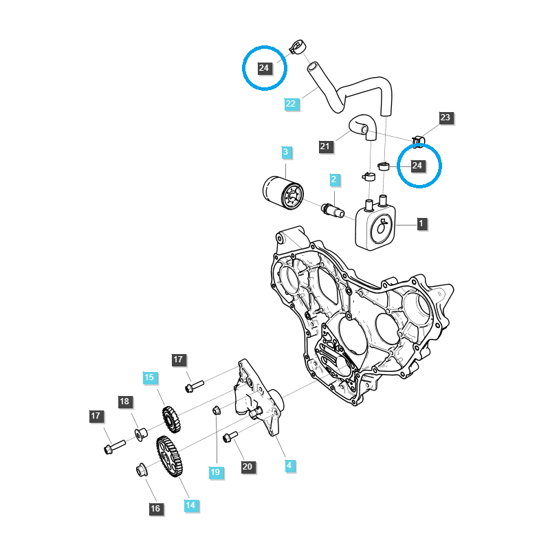 autres moteur - Collier de serrage / A0640056 / Tracteur LS / n° 40268504