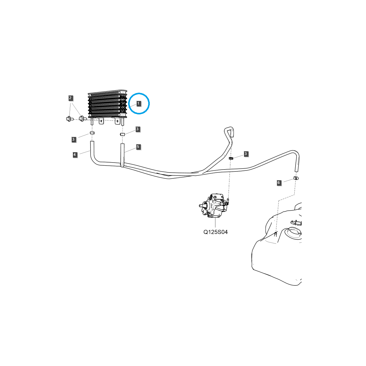 autres système de carburant - Refroidisseur de carburant / TRG010 / Tracteur LS / N° 40299818