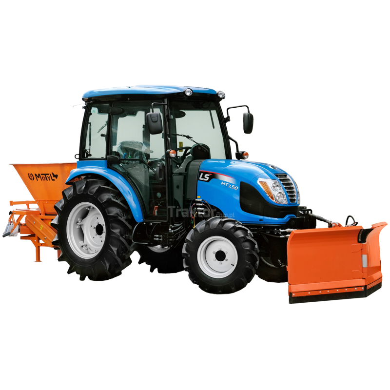 ls mt 350 - LS Tractor MT3.50 MEC 4x4 - 47 HP / CAB + Arrow snow plow 180 cm, hydraulic, 4FARMER + MOTYL fertilizer spreader