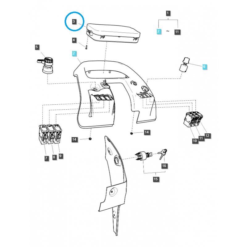 the remaining - Dashboard / TRG750 / LS Tractor / No. 40304454