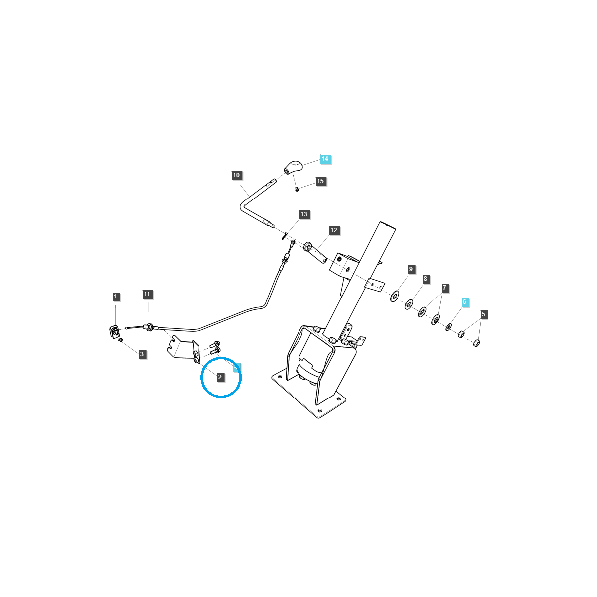 Handgaszughalter / TRG100 / LS Traktor / Nr. 40293585